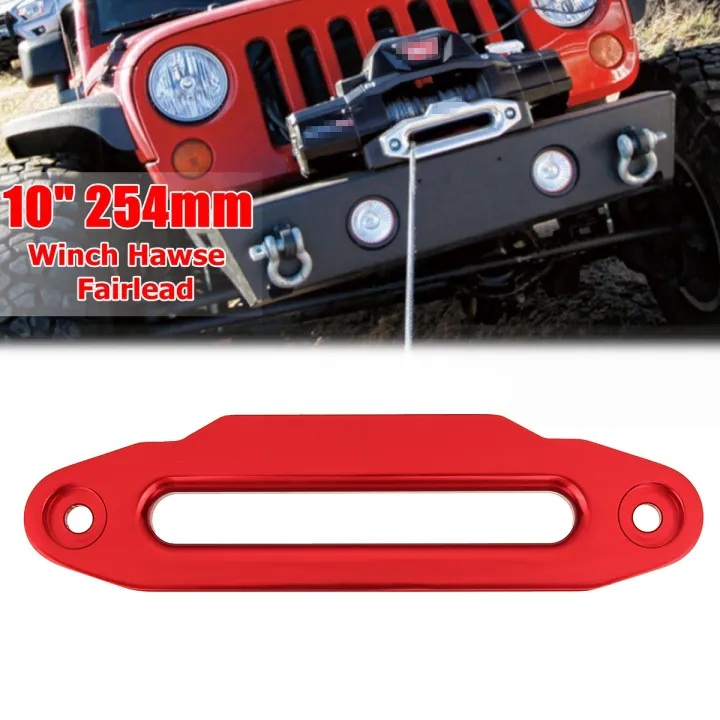 10 16800lbs Hawse Fairlead For Winch Synthetic Rope Guide 4x4 Offroad