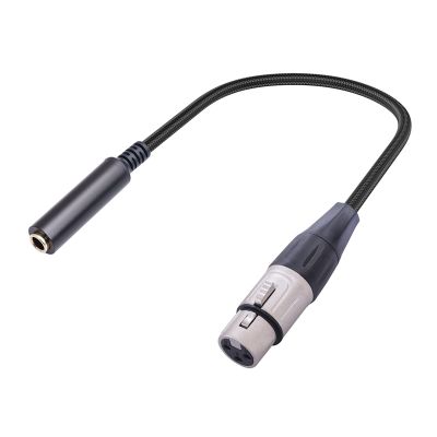 1 Piece Balanced XLR Female To 1/4 Inch Female Stereo Audio Adapter 3 Pin Female XLR To 1/4Inch Connector Cable