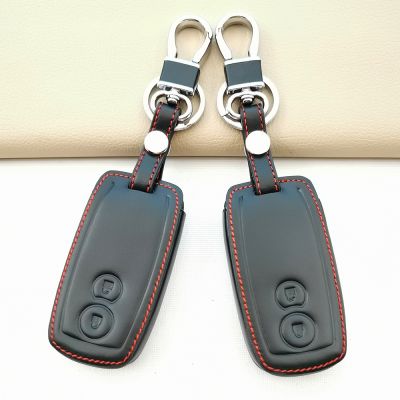 ☌❍♟ 2 Buttons Leather Car Remote Key Case Cover For Suzuki Swift Grand Vitara SX4 Scorss XL-7 Protector Skin Holder Accessories