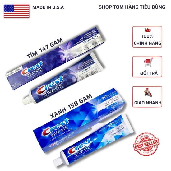 Kem đánh răng crest 3d white advanced triple whitening 158g - ảnh sản phẩm 1