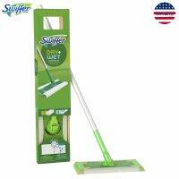 Swiffer® Dry + Wet Starter Kit, Sweep and Mop 7 Dry 3 Wet อุปกรณ์ทำความสะอาดพื้น ไม้ม็อบ ผ้าม็อบถูพื้น