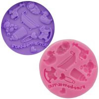 Baby Child Cartoon Toy Silicone Fondant Soap 3D Cake Mold Cupcake Jelly Candy Chocolate Decoration Baking Tool Moulds FQ1753 Bread  Cake Cookie Access