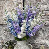 【hot】▲۩๑  SunMade Larkspur Branch Delphinium Fake Flowers Wedding Decore Artificiales Decoration