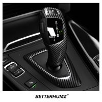 For BMW Series 1 3 4 5 F10 F30 F20 F31 F32 F36 F34 F22 X3 F25 X5 F15 Carbon Fiber ABS Car Gear Shift Knob Cover Trim Accessories