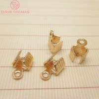 (3265) 20PCS 8x5 มม.24K Gold สีชุบทองเหลือง Clasps End CRIMPS คุณภาพสูง DIY เครื่องประดับอุปกรณ์เสริมขายส่ง-GEIWH MALL