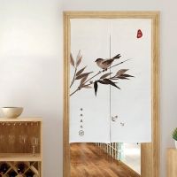 【YD】 New Chinese Plum Orchid bamboo Chrysanthemum Door Curtain  Half Shui