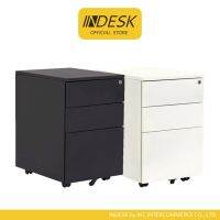 INDESK 3 Drawers Steel Cabinet ตู้ลิ้นชักเหล็ก 3 ชั้น มีล้อเลื่อน