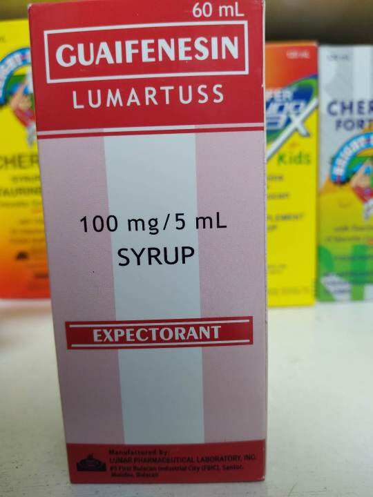 Lumartuss ( Guaifenesin) 100mg/5ml Syrup 60ml Lazada PH