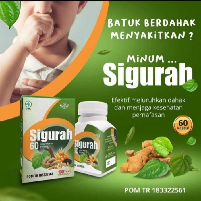 Kapsul Sigurah Original Ekstra Herbal Pernapasan Gurah Batuk Berdahak Sesak Nafas Original Asli 9210