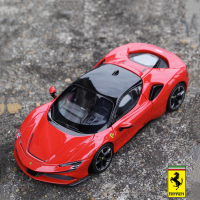 Bburago 1:24 Ferrari SF90โลหะผสมกีฬารถรุ่น Diecasts โลหะของเล่นยานพาหนะจำลองสูงคอลเลกชันเด็กที่ละเอียดอ่อน Gift888