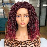 Dreadlock Faux Nulocs แอฟริกาหยิกผมสั้นสีดำสีน้ำตาลสำหรับวิกผมผมเปียข้างสีดำส่วน Gluless สังเคราะห์สำหรับผู้หญิง