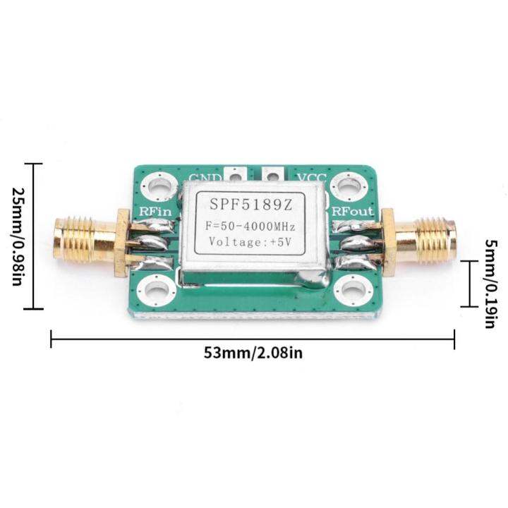 คลื่นความถี่กว้าง-spf5189-nf-เครื่องขยายสัญญาณความถี่วิทยุแบบบรอดแบนด์เสียงรบกวนต่ำ0-6db-พร้อมเกราะป้องกัน50-4000mhz