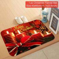 1Pc Christmas Door Mat Santa Claus Flannel พรมกลางแจ้ง Marry Christmas ตกแต่งสำหรับ Home Xmas เครื่องประดับ S ใหม่ปี2022