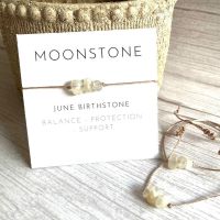 Moonstone Wish Bracelet White Moonstone June Birth Stone Friendship Bracelet for Women Men June Birth Stone Birthday Gift