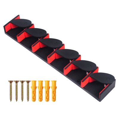 Vertical Fishing Rod Holders Wall Mounted Fishing Rod Racks Ice Fishing Rod Racks Black&amp;Red for Garage, Fits Most of Fishing Rods