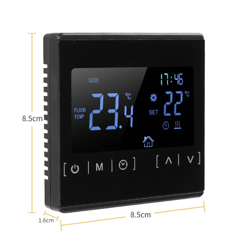 AC90V-240V 3A 16A Water Electric Floor Heating TRV House Room Thermostat  Temperature Controller Digital LCD Display Wall Mounted