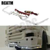 GON CNC กันชนหน้าโลหะพร้อมไฟสำหรับ Tamiya RC 1/14รถบรรทุกสแกนเนีย R620 56323 R730