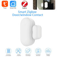 Zigbee Smart Door Sensor Tuya Smart Life APP Alarm System ลิ้นชักหน้าต่างเปิดปิดเครื่องตรวจจับความปลอดภัยสำหรับ Alex A Gooogle