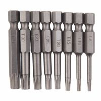 7/8/12 Pcs Torx Bit Set 50mm Magnetic Tamper Resistant Star Bits T5-T40 ไขควงประแจเจาะ Bit Set Hex Shank Hand Tools-Kuosie