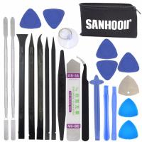 SANHOOII 22in1 Mobile Cell Phone Repair Screen Opening Tools kit Metal Spudger Pry Table TV Box Toy Game Console Repairing Tool Tool Sets