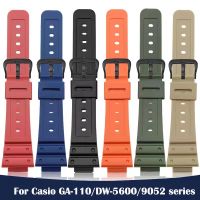 สายรัด Ruer สำหรับเปลี่ยนสายรัดสำหรับ Casio G SHOCK GA 2100 DW-5600นาฬิกาเพื่อสุขภาพหัวเข็มขัดเหล็กสแตนเลส TPU สายรัดข้อมือ16มม.