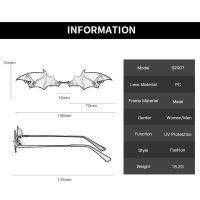 ค้างคาวแว่นกันแดดแว่นกันแดดทรงปีกค้างคาวพีซีพรีเมี่ยมสำหรับสวมบทบาท