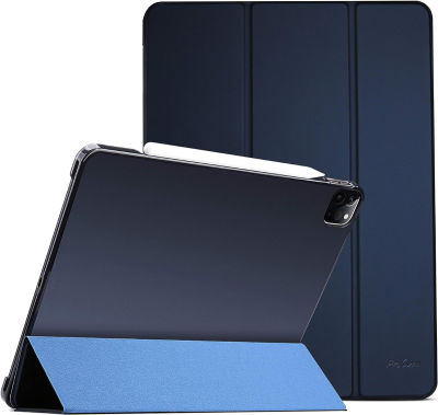ProCase iPad Pro 12.9 Case 2021 2020 2018, Slim Stand Hard Back Shell Smart Cover for iPad Pro 12.9 5th Generation 2021 / iPad Pro 12.9 Inch 4th Gen 2020 / iPad Pro 12.9" 3rd Gen 2018 -Navy