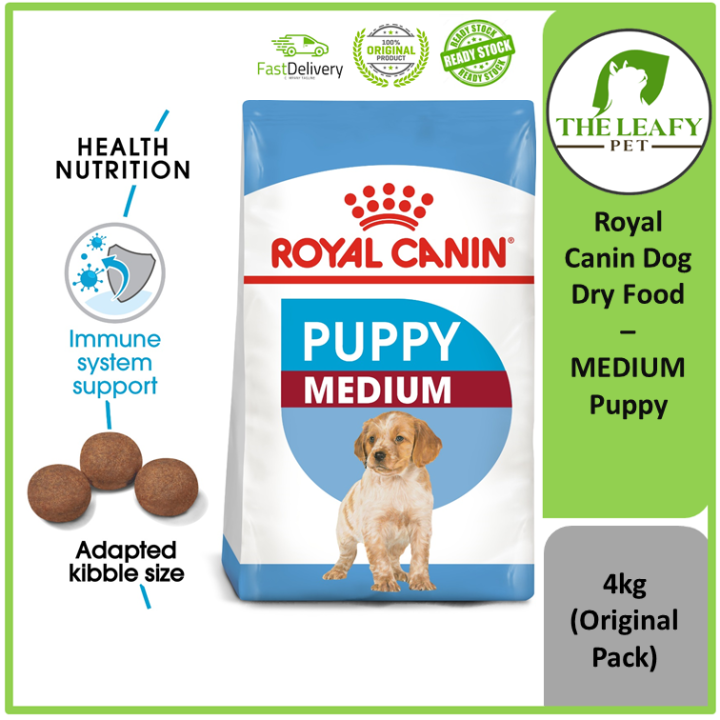 Royal Canin Medium Puppy Dog Dry Food 4kg Original Pack Lazada