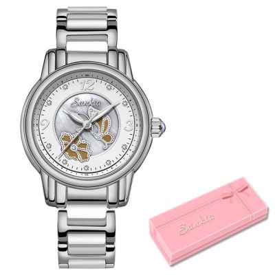 SUNKTA2022ใหม่ทองคำสีกุหลาบนาฬิกาควอทซ์สตรีดูเสื้อสตรีแบรนด์ผู้หญิงที่หรูหรานาฬิกาผู้หญิง Relogio Feminino + กล่อง