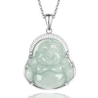Hot Selling Natural Hand-carve Jade Maitreya Buddha Necklace Pendant Fashion Jewelry Accessories Men Women Luck Gifts