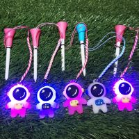 night sports super bright LED golf tee Golf Rubber Band Glitter Tee with cartoon pattern with handmade rope to prevent loss of