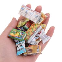 ☞ 1:12 Miniature Dollhouse Supermarket Mini Food Biscuit Bread Cake Pretend Play Snacks Model for Doll Kitchen Accessories Toy