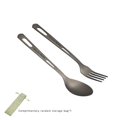Portable Tableware Set Pure Titanium Dinnerware Frosted Knife Fork Spoon Chopsticks Cutlery Travel Outdoor Household Flatware Flatware SetsTH