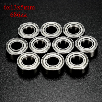 YUECHENG 10PC 686ZZ 6x13x5mm Miniature BALL BEARING 6*13*5MM METAL SHIELDED MINI bearings