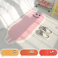 Kawaii Carpet for Living Room Oval Non-slip Carpets Faux Cashmere Bedside Rugs Shaggy Cartoon Floor Mat Soft Bedroom Deco 러그