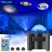 SOLLED Led Star Sky Projection Lamp With 3 Space Pattern Film 7 Modes