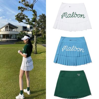 Korean original order MALBON golf clothing fashion pleated skirt of tall waist skirt golf short skirts pants in the summer