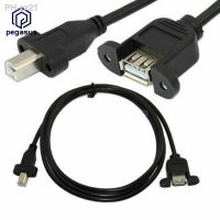 1.5m USB B Type Male Socket Panel Mount to USB 2.0 A Female Extension Cable