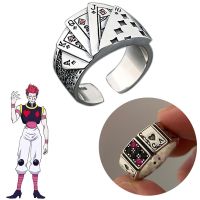 【CC】☋┅┋  Anime HUNTER×HUNTER Hisoka Playing Cards Poker Adjustable Opening Rings Accessories Jewelry