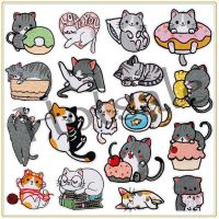 【hot sale】 ○ B15 ♥ Happy Life of The Little Cats Iron-On Patch ♥ 1Pc DIY Sew on Iron on Badges Patches