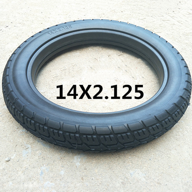 14x2.125 2.50 Electric Bike Butyl Rubber Inner Tube Tyre W/ A Bent Valve Stem 