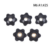 huayou 5pcs M4/5/6/8/10 Plum Hand กระชับ NUTS Handle Thread Mechanical Black Thumb NUT