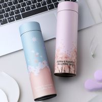 【CW】500Ml Cartoon Vacuum Flask Stainless Steel Thermos Bottle Cute Water Cup for Men Women Portable Travel Mug Coffee Tea Cup