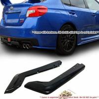 2 PcsSet Automotive Spoiler For Subaru WRX STi Rear OE Wrap Angle Spat Valance Lip Poly BK