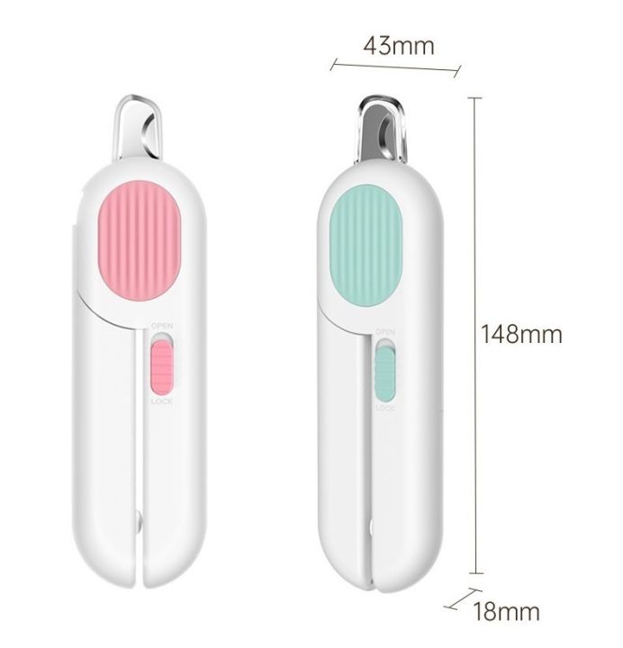 กรรไกรตัดเล็บสัตว์เลี้ยง-led-แบบสั้นและแบบยาว-ไม่กินเนื้อ