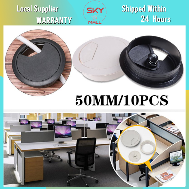 10PCS 50mm Round Wire Hole Cover Computer Table Grommet Cable Wire Hole