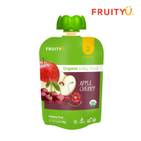 FruityU Apple Cherry อาหารเด็กบด ออร์แกนิค พร้อมทาน แอปเปิ้ล เชอร์รี ตรา ฟรุตตี้ยู