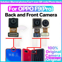 กล้องหลังด้านหน้าสำหรับ OPPO F9 Pro กล้องหลักสำหรับเซลฟี่ยกกล้องรองรับโมดูลสายเคเบิลงอได้ Kamera Belakang