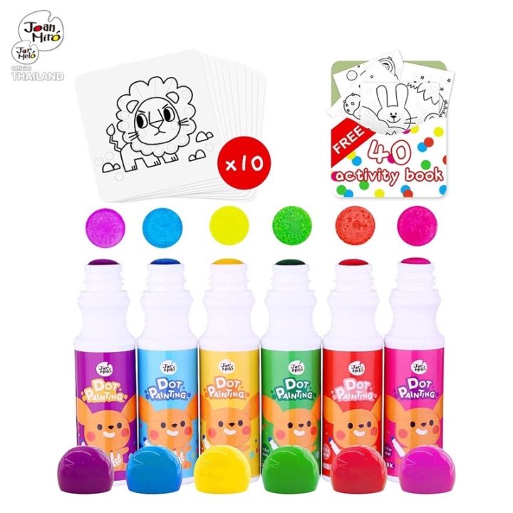 joan-miro-ชุดปากกาแต้มสี-dot-painting-colors-set-สีสำหรับเด็ก-ของเล่นเสริมพัฒนาการเด็ก-2-3-ขวบ