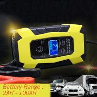 ZZOOI Car Battery Charger 12V 6A Touch Screen Pulse Repair LCD Battery Charger For Car Motorcycle Lead Acid Battery Agm Gel Wet